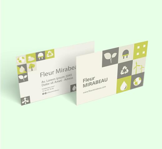 carte de visite papier recyclé