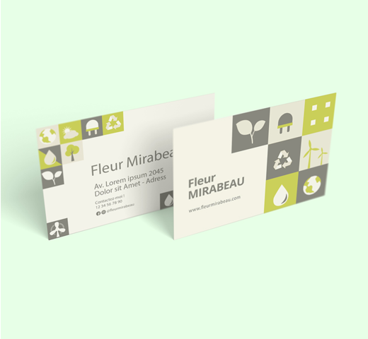 carte de visite papier recyclé