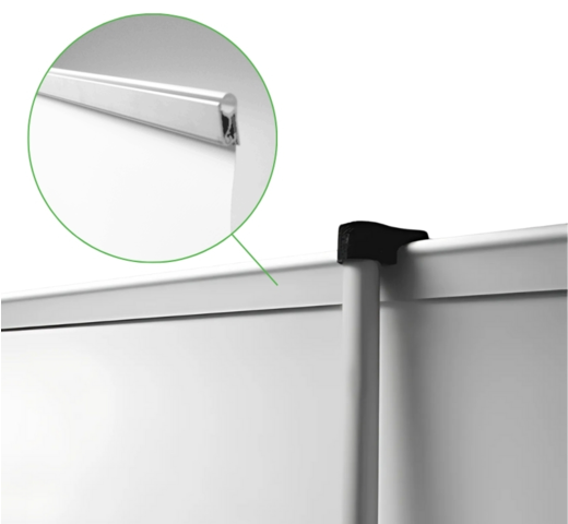 fixation haute du roll up confort de veoprint