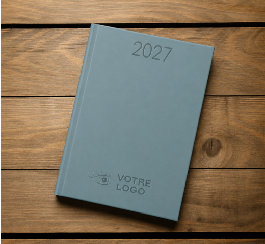 agenda personnalisable de couleur grise