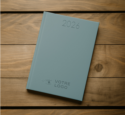 agenda personnalisable de couleur grise