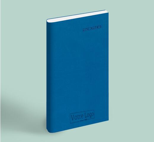 agenda compact de couleur bleue
