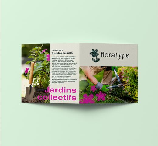 dépliant quatre faces pour plaquette commerciale