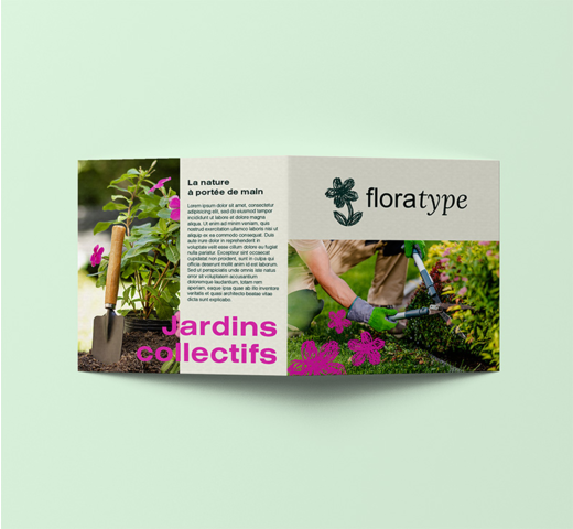 dépliant quatre faces pour plaquette commerciale