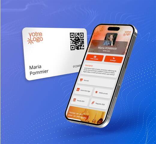 carte de visite avec profil digital