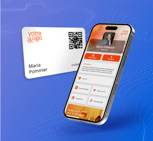 carte de visite avec profil digital