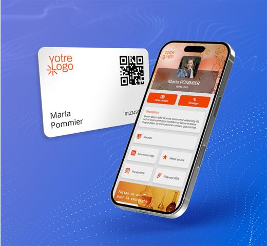 carte de visite avec profil digital